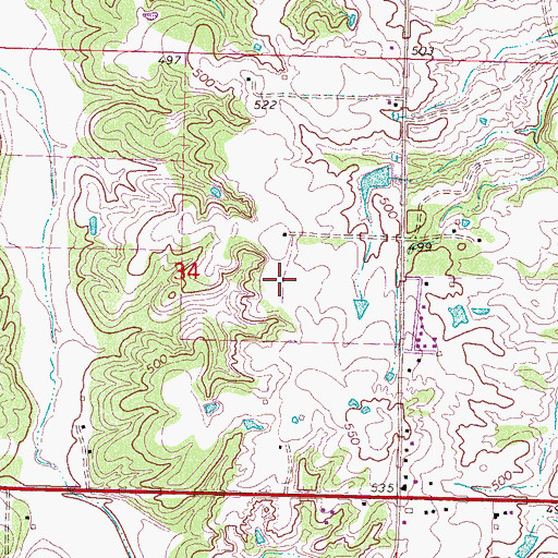 Topographic Map of Jeter Field, MS