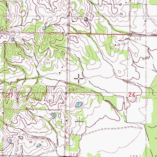 Topographic Map of Eagles Ridge Airport, MS