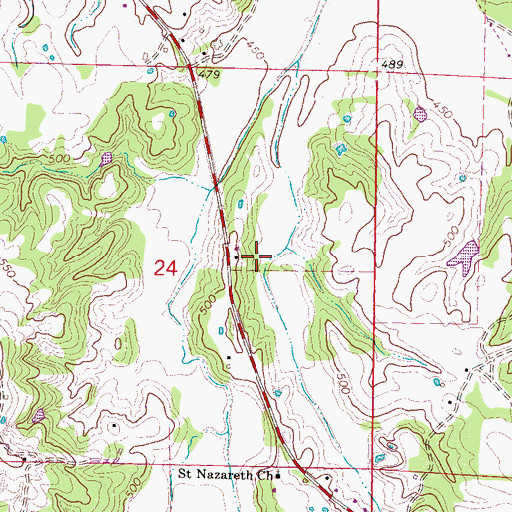 Topographic Map of Thomas Field, MS