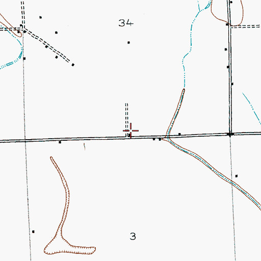 Topographic Map of Tunica Municipal Airport, MS
