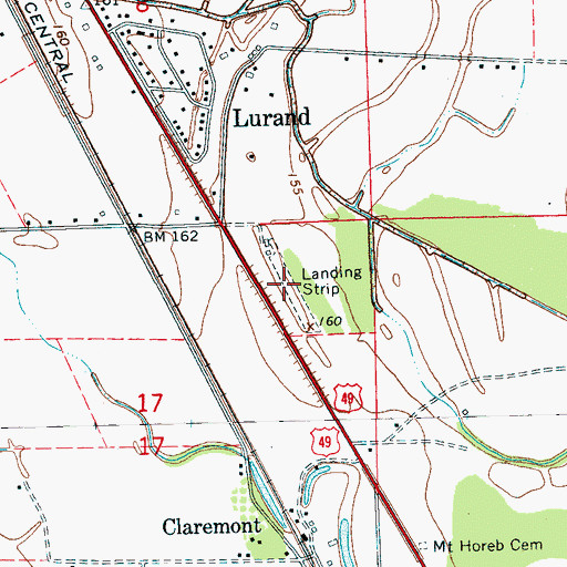 Topographic Map of Shannon Field, MS