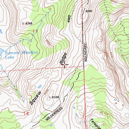 Topographic Map of Hungalelti Ridge, CA