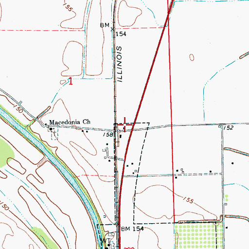Topographic Map of Shelby Air Service, MS
