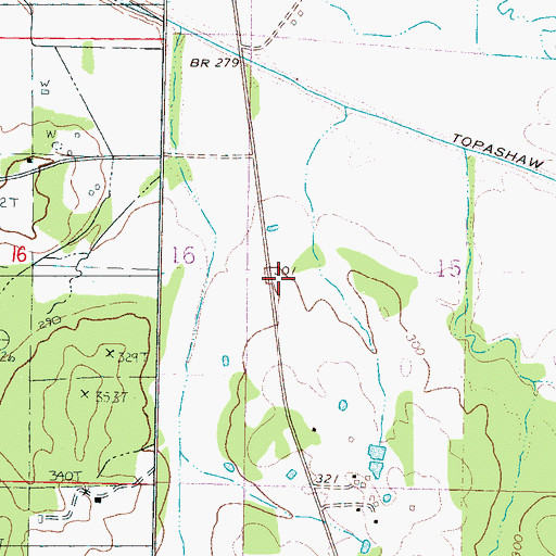 Topographic Map of Wade Field, MS