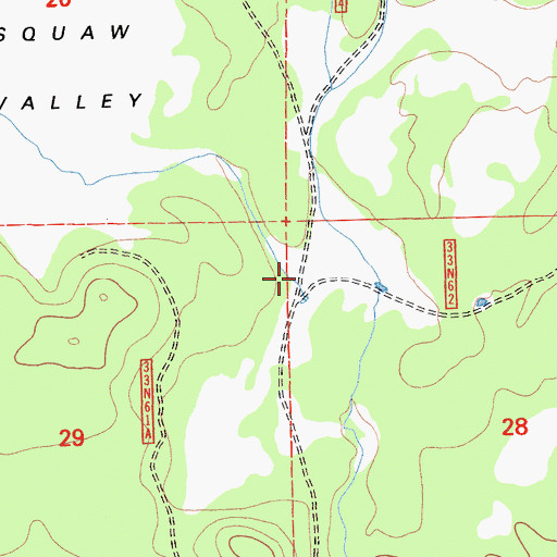 Topographic Map of Squaw Valley, CA