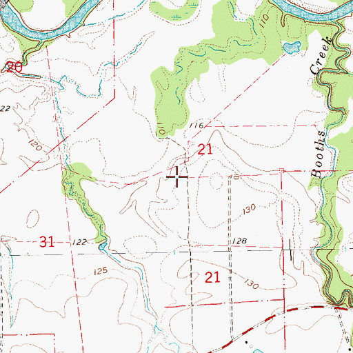Topographic Map of Valley of the Moon Airport, MS