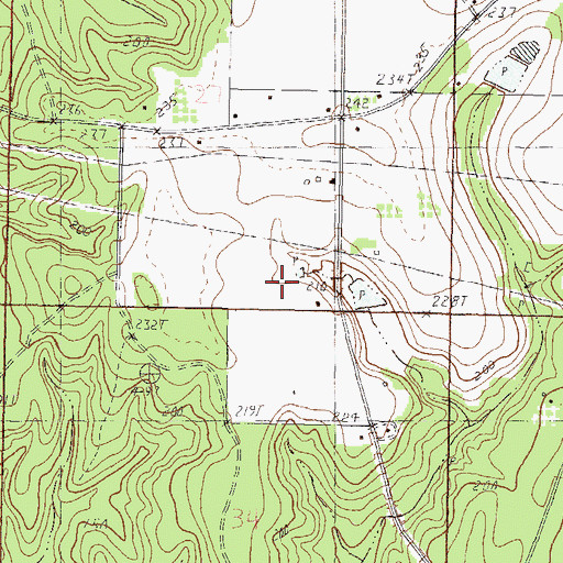Topographic Map of Sky Landings, MS