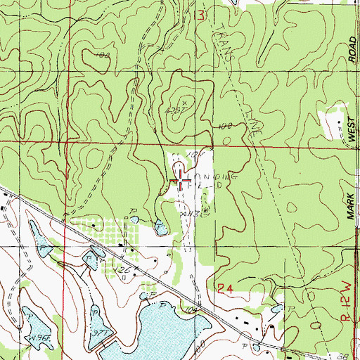 Topographic Map of Shade Tree Field, MS