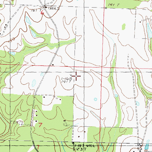Topographic Map of Ellis Field, MS