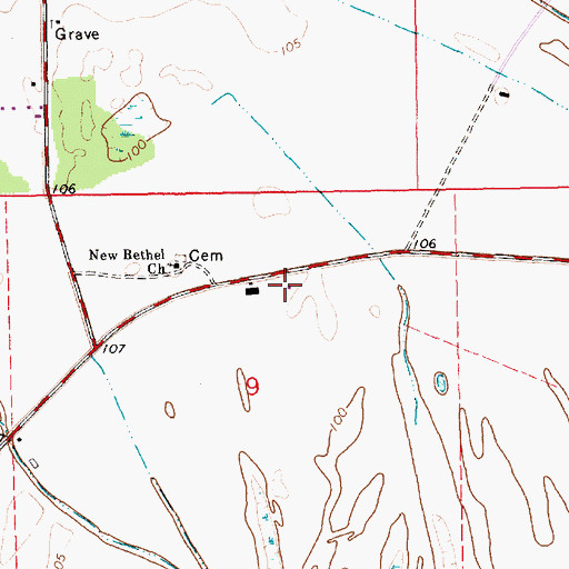 Topographic Map of Heigle Field Airport (historical), MS