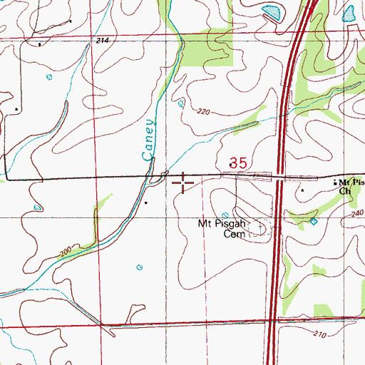 Topographic Map of Providence Airpark, MS