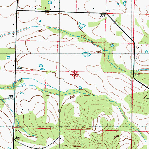 Topographic Map of Walnut Creek Airport, MS