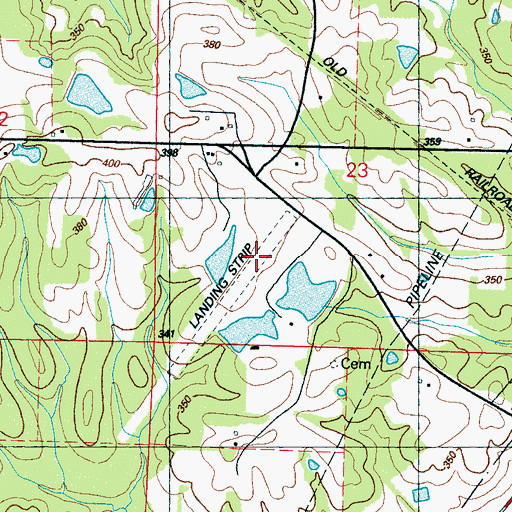 Topographic Map of Pace Airstrip, MS