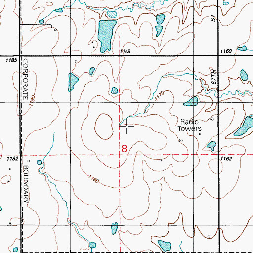Topographic Map of Neuwirth Airstrip, OK