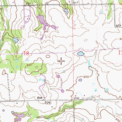 Topographic Map of Colby Field, OK