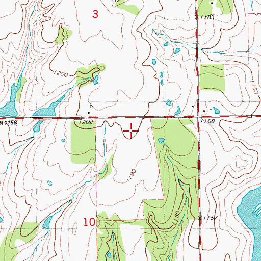 Topographic Map of Wolfe Field, OK
