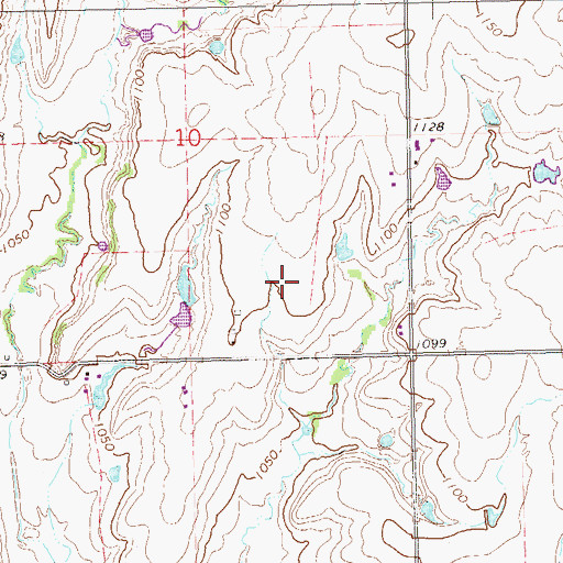 Topographic Map of Thomas Landing, OK