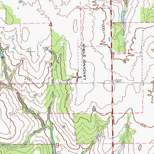Topographic Map of Entropy Airport (historical), OK