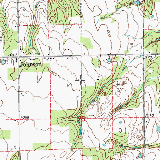 Topographic Map of Bluebird Airpark, OK