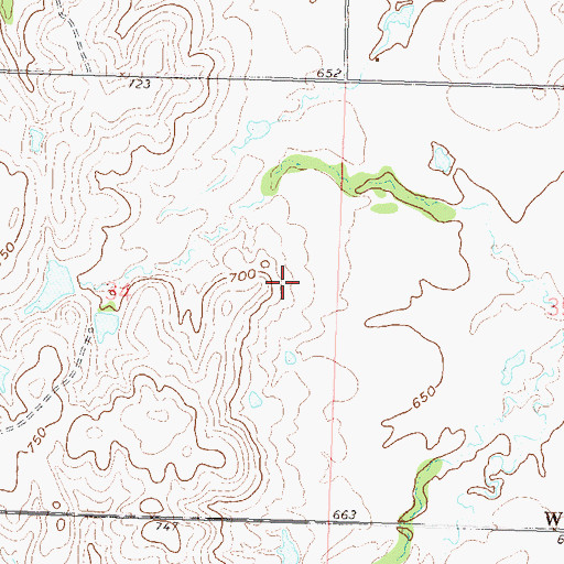 Topographic Map of Skyhaven Airpark, OK