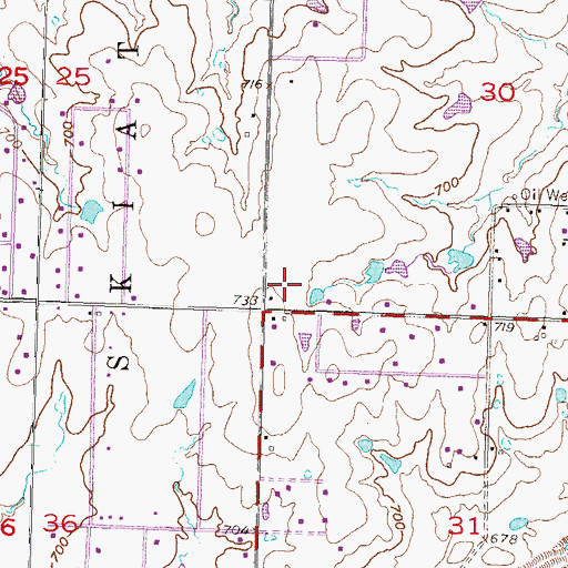 Topographic Map of Ragtime Aerodrome, OK