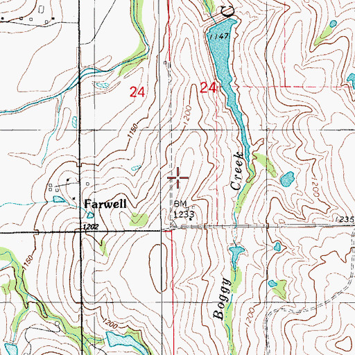 Topographic Map of Skyroads Airport, OK
