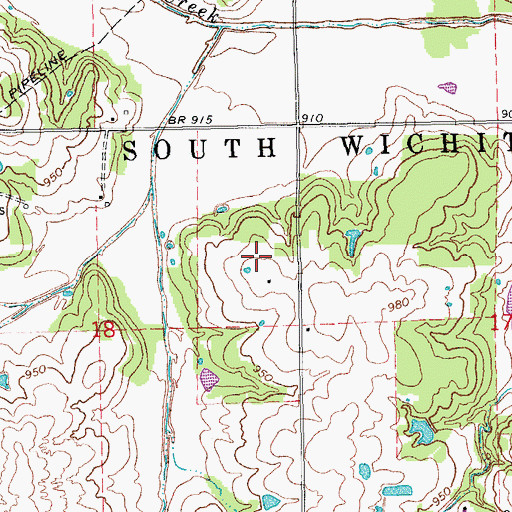 Topographic Map of Jacktown Airport, OK