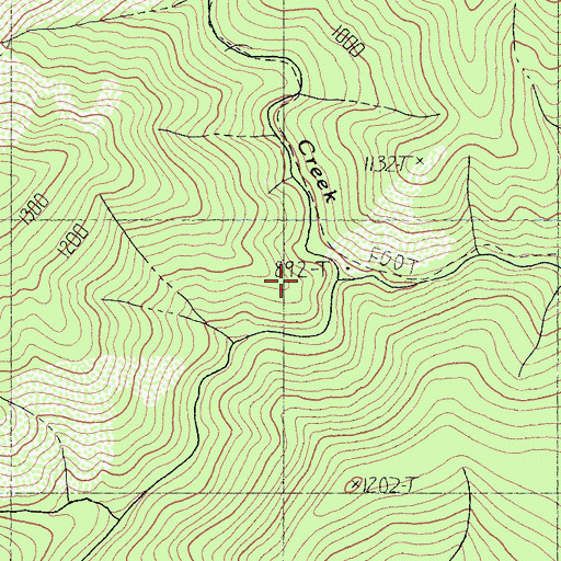 Topographic Map of Stacey Creek, CA