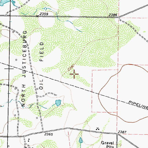 Topographic Map of Roy Ranch Airport, TX