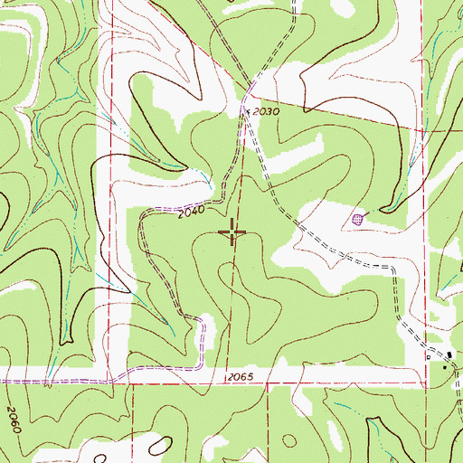 Topographic Map of Silver Wings Airport, TX