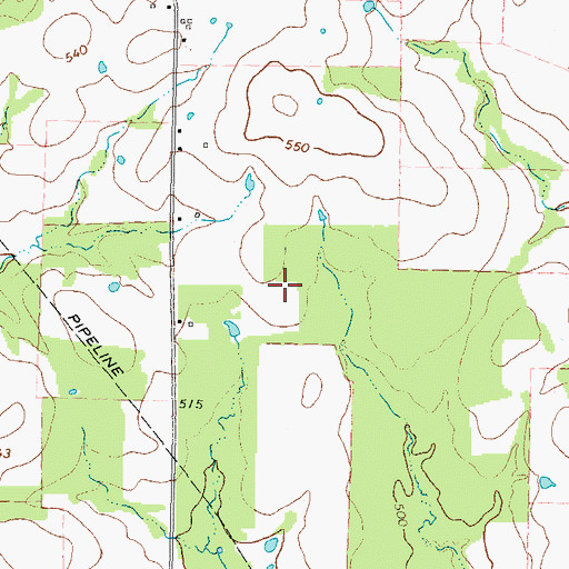Topographic Map of Flying B Airport, TX