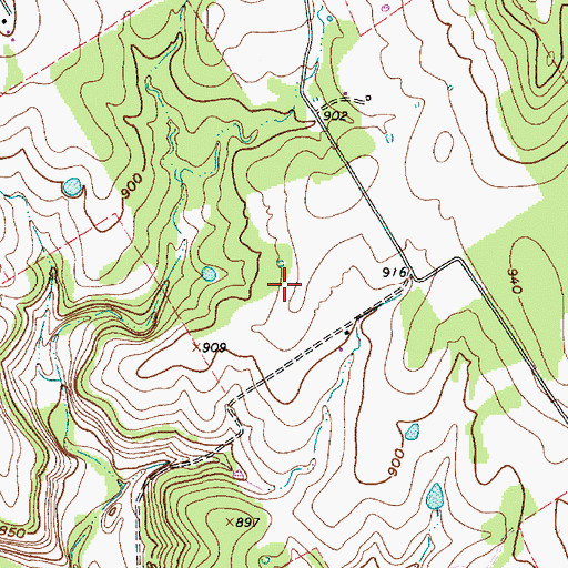 Topographic Map of Parker Airport, TX