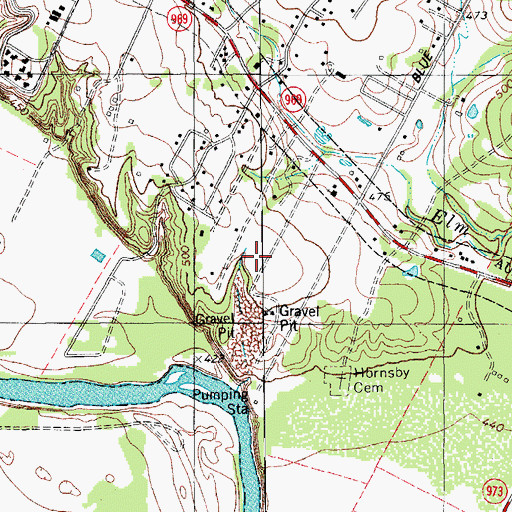 Topographic Map of Bud Dryden Airport, TX