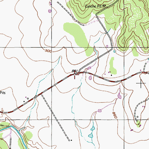 Topographic Map of Talley Airport, TX