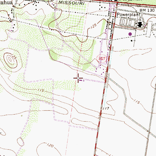 Topographic Map of Moore Airpark, TX