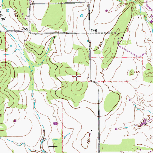 Topographic Map of Robotek Airport, TX