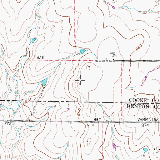Topographic Map of Edgington Ranch Airport, TX