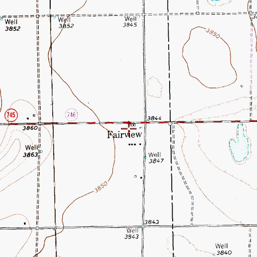 Topographic Map of Fairview Field, TX