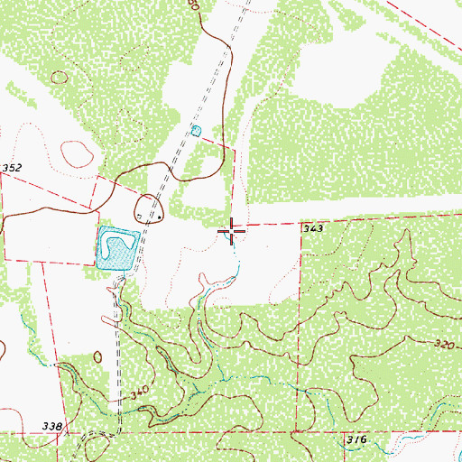 Topographic Map of Los Cuernos Ranch Airport, TX