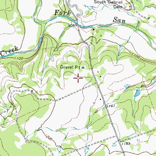 Topographic Map of McFarlin Ranch Airport, TX