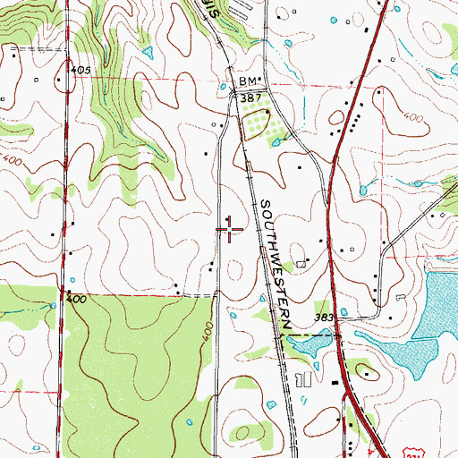 Topographic Map of Richardson Field, TX