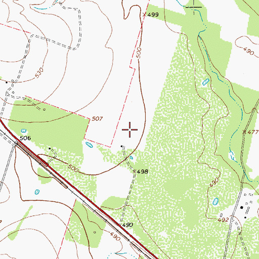 Topographic Map of Wolfe Field, TX