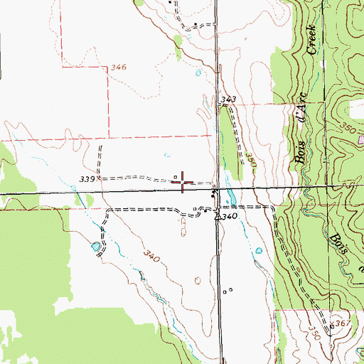Topographic Map of Connies Aviation, TX