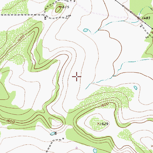 Topographic Map of Birchfield Ranch Airport, TX
