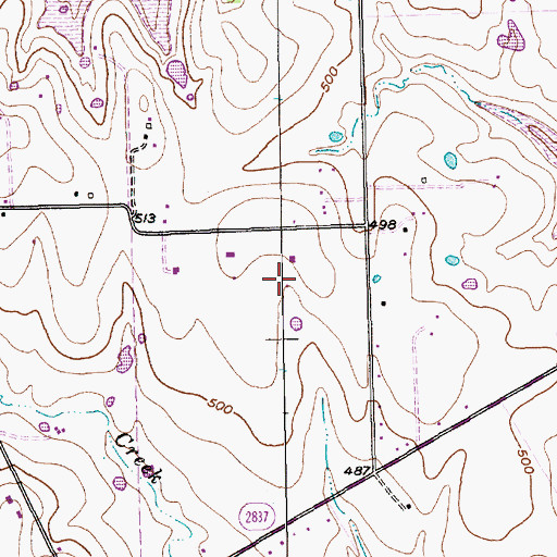 Topographic Map of Smith Airport, TX