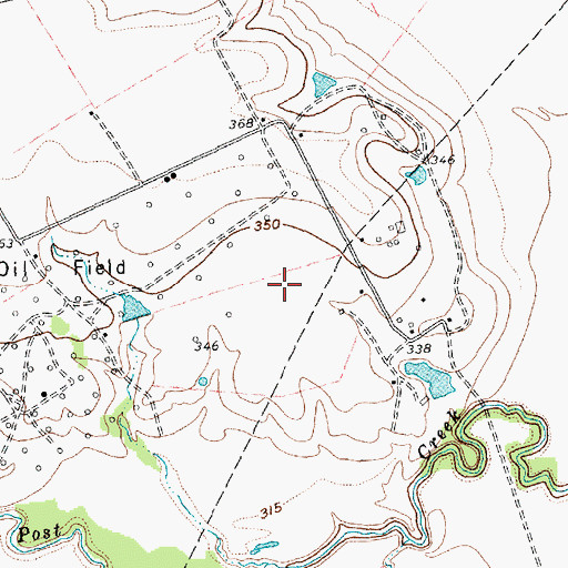 Topographic Map of JTJ Ranch Airport, TX