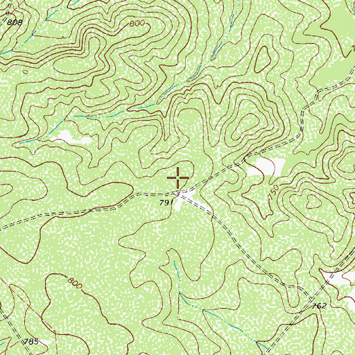 Topographic Map of Nash Ranch Airport (historical), TX