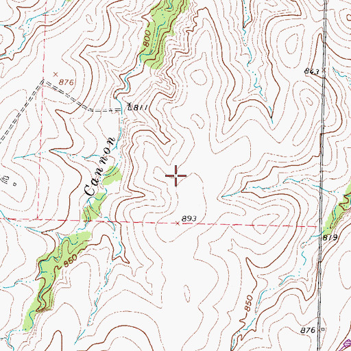 Topographic Map of Akroville Airport, TX