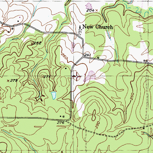 Topographic Map of North Cedar Airport, TX