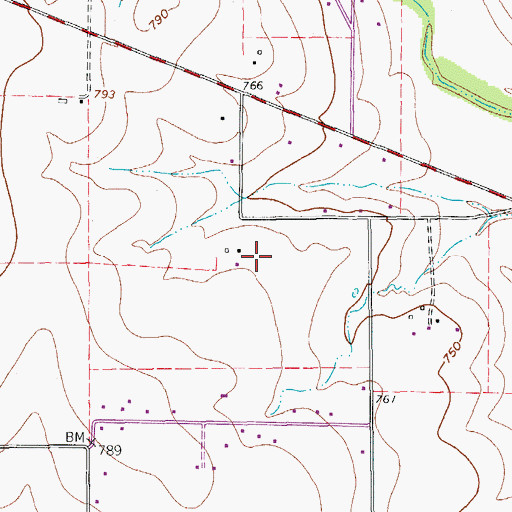 Topographic Map of Stocker Airport, TX